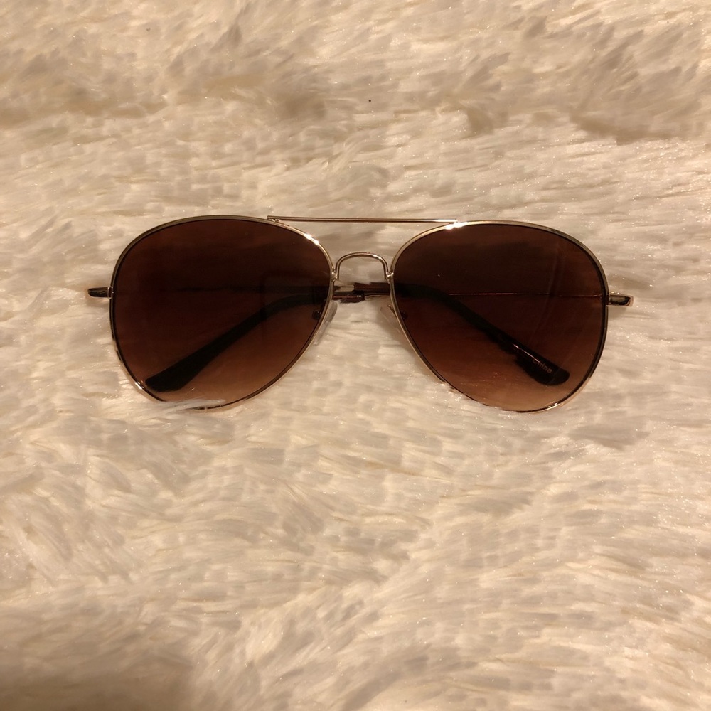 brown ombré aviator sunglasses